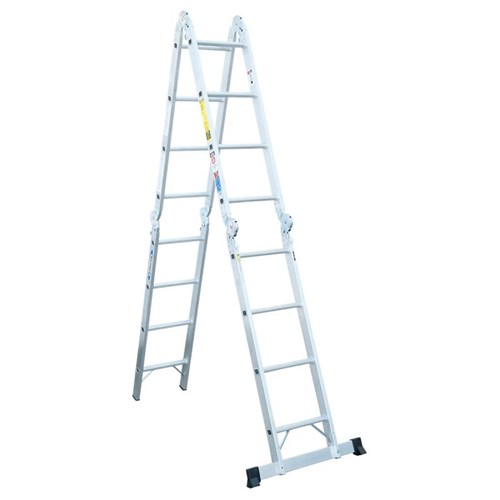 Werner M1-8-16 Aluminum Multi-Position Ladder - 16 ft Extension / 8 ft Step Ladder